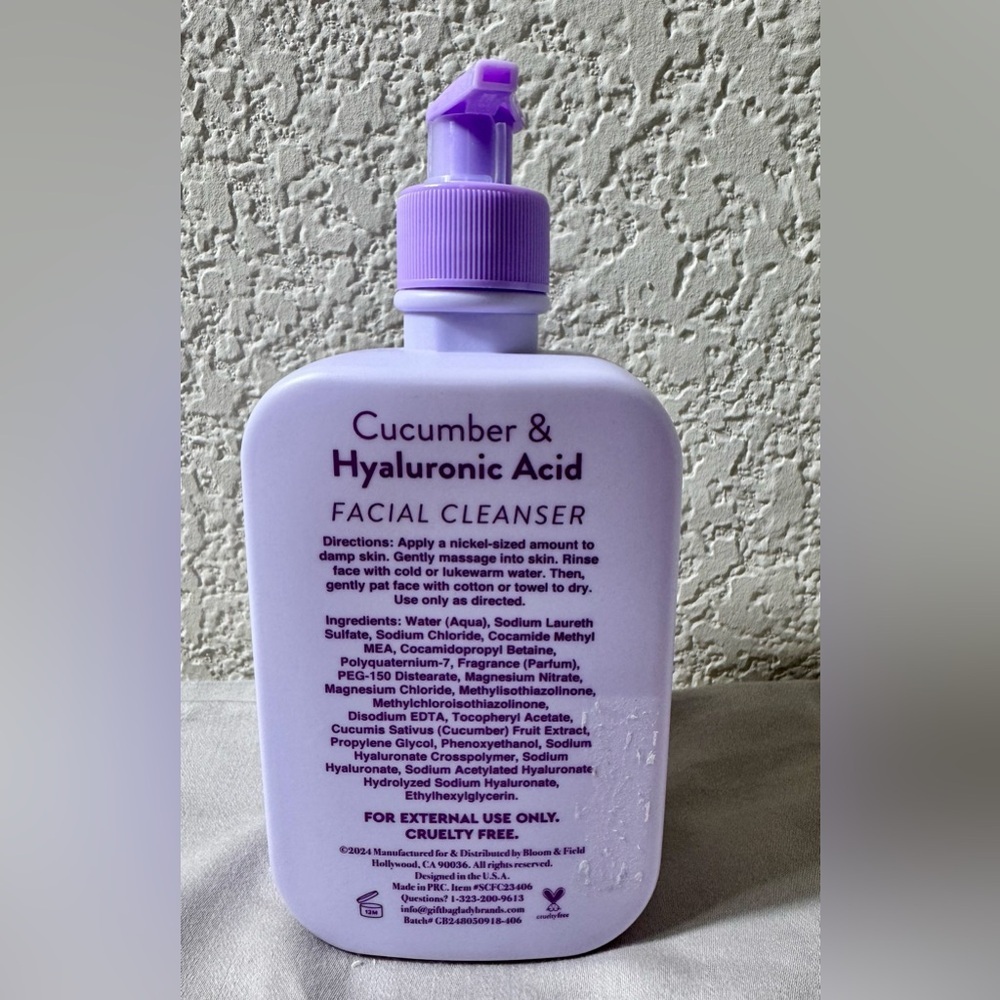 Beauty Bliss ~ Cucumber & Hyaluronic Acid Deep Facial Cleanser 16.9 fl oz - Picture 3 of 6